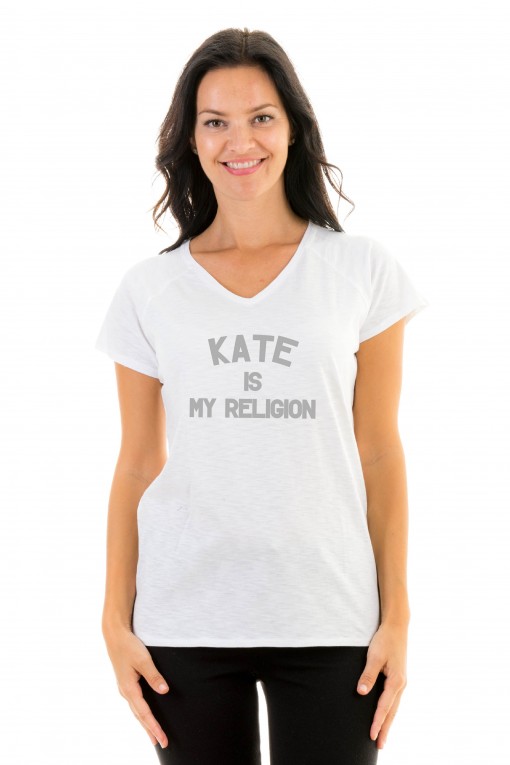 T-shirt v-neck Kate Is My Religion