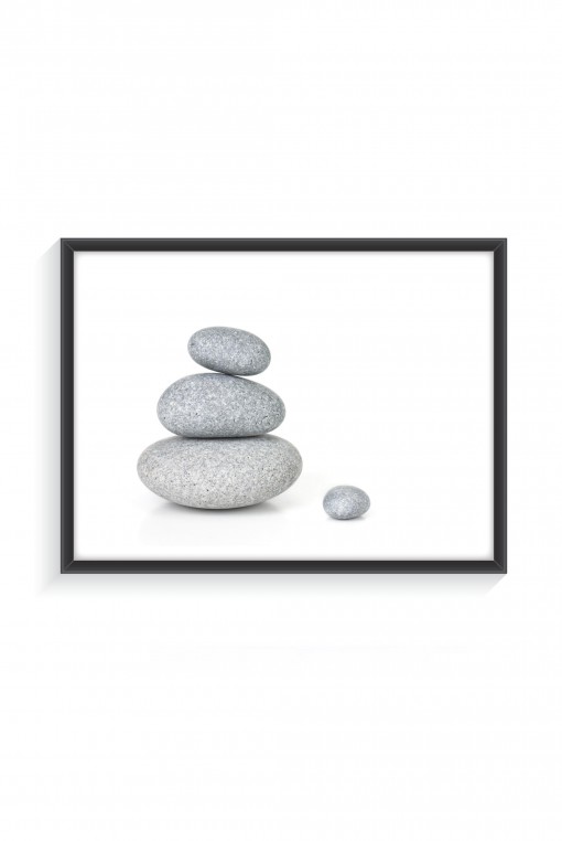 Poster with frame Balance Stone By Emmanuel Catteau