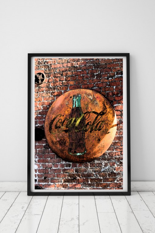 Poster with frame Coca-Cola By Emmanuel Catteau