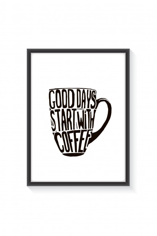 Poster with frame Coffee