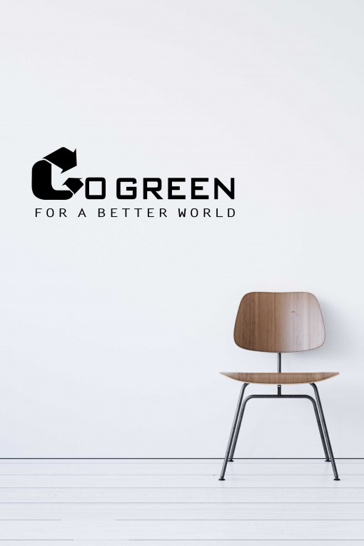 Vinyl wall sticker Go Green