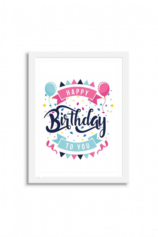 Poster with frame Happy Birthday to You