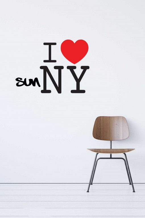 Vinyl wall sticker I love sunny