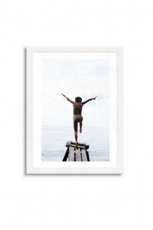 Poster with frame JUMP - Lovina - Bali By Emmanuel Catteau