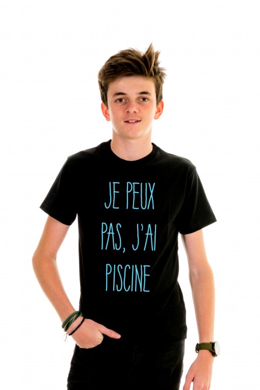 T-shirt kid Je peux pas, j'ai piscine 