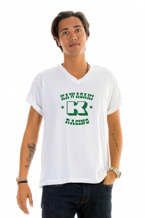 T-shirt v-neck Kawasaki Racing