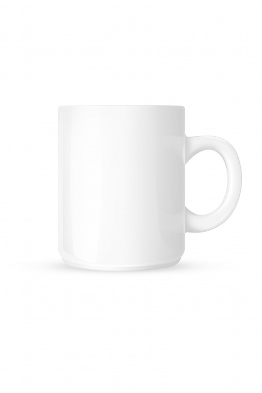 55 AED - White ceramic mug with print