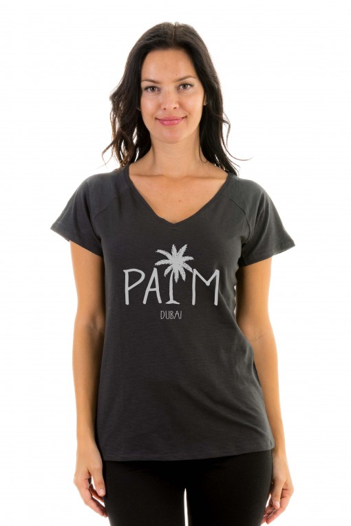 T-shirt v-neck Palm Dubaï