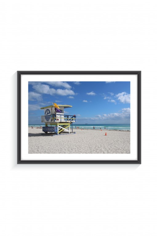 Poster with frame South Beach - Miami By Emmanuel Catteau