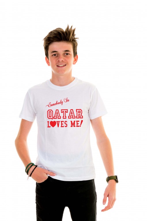 T-shirt kid Qatar Loves Me!