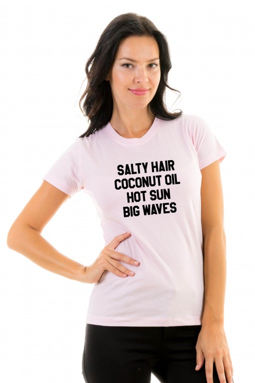 T-shirt Salty Hair Coconut Oil Hot Sun Big Waves
