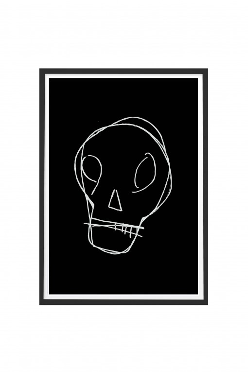 Poster with frame Skull