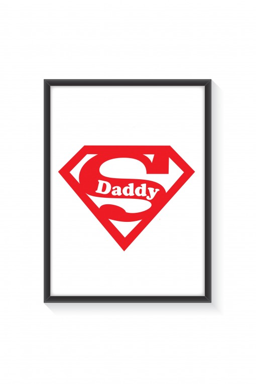 Poster with frame Super Daddy