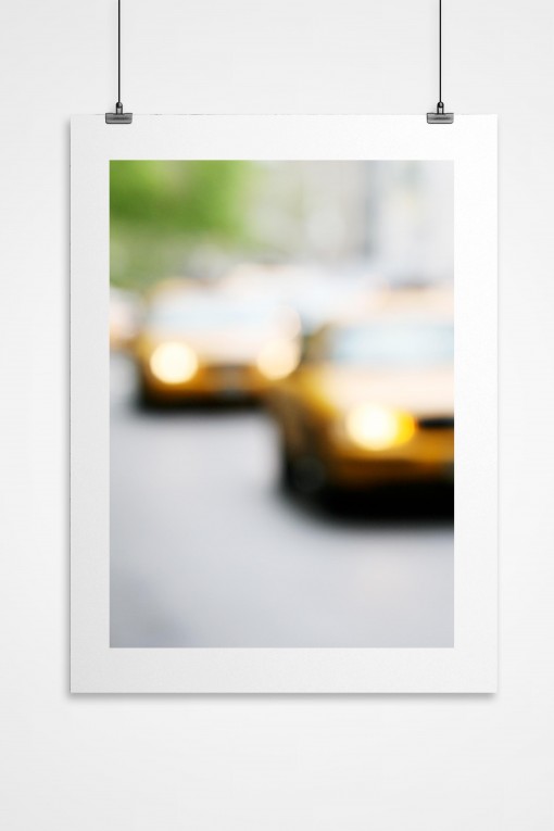 Poster Yellow Cab - New-York City - By Emmanuel Catteau