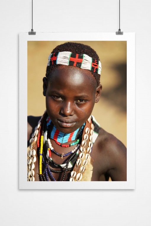 Poster Young Ethiopian Girl By Emmanuel Catteau