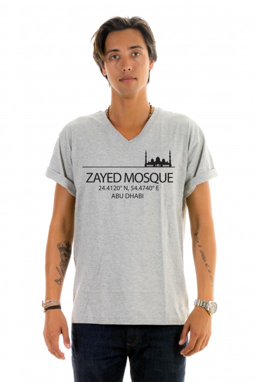 T-shirt v-neck Zayed Mosque - Abu Dhabi, UAE