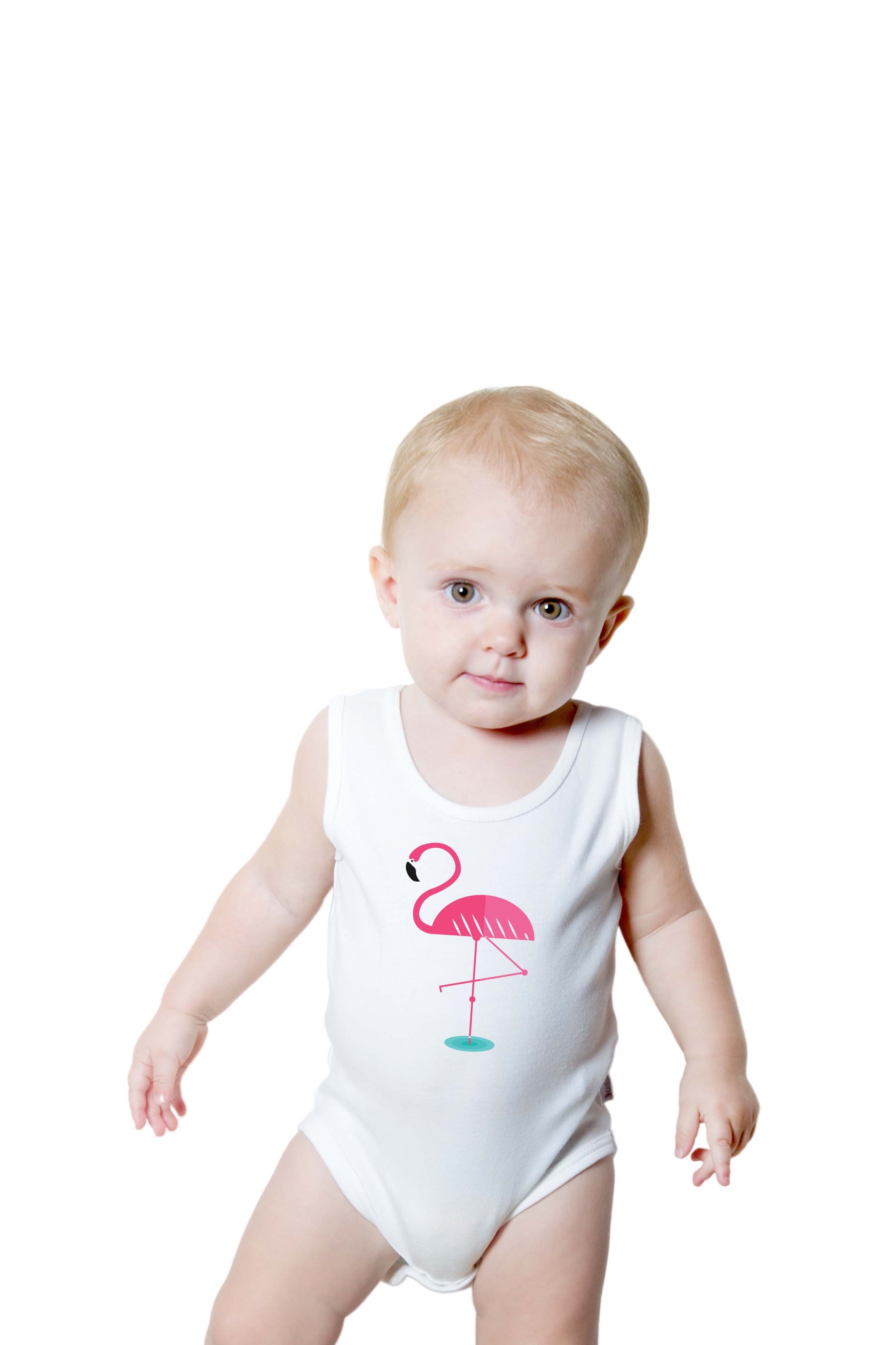 Flamingo romper top baby girl
