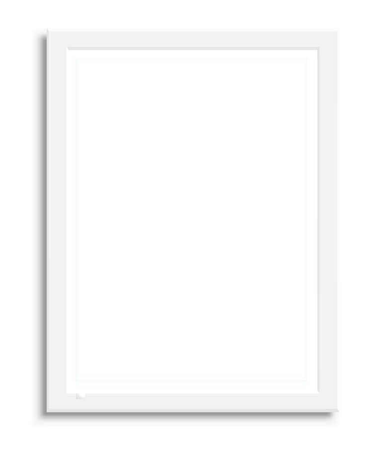 White a4 photo shop frame