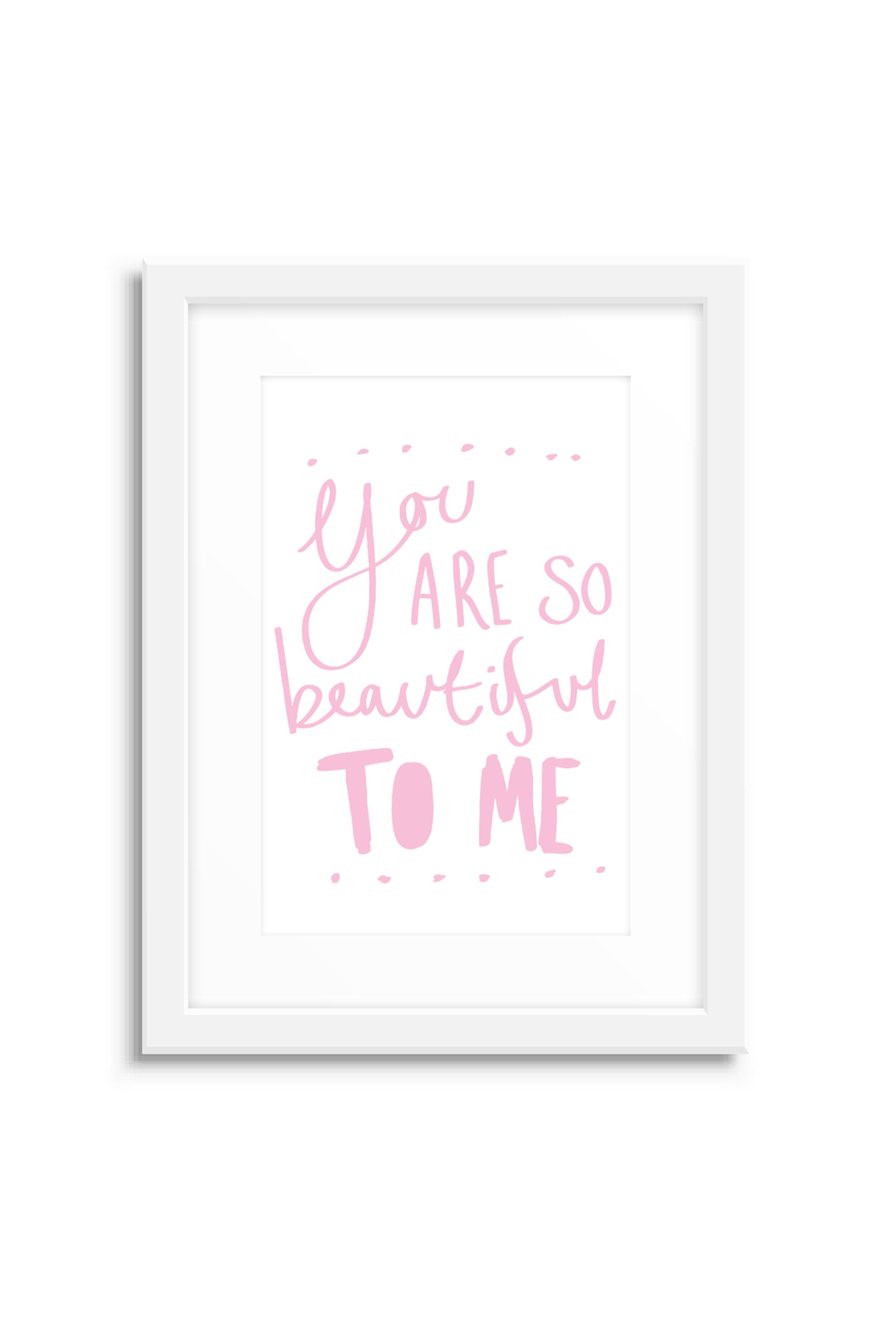 Poster With Frame You Are So Beautiful Wall Art Prints Shop
