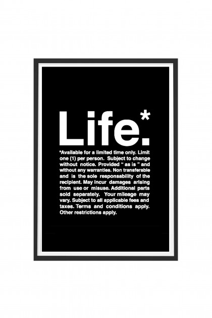Poster with frame LIFE