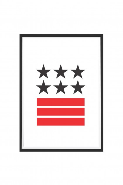 Poster with frame Stars and Stripes