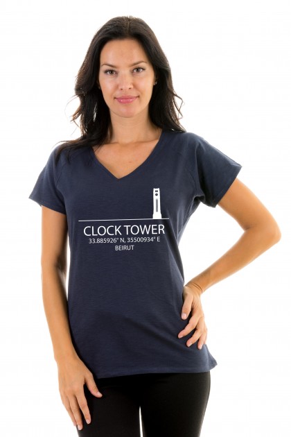 T-shirt v-neck Clock Tower - Beirut, Lebanon