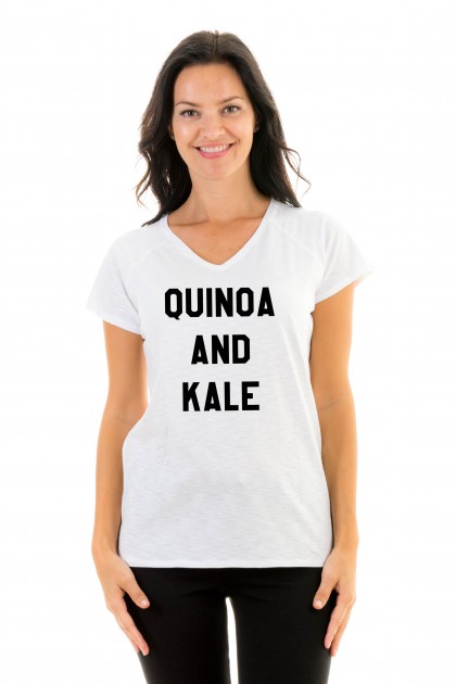 T-shirt v-neck Quinoa and kale