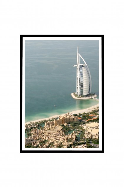 Poster with frame Aerial View of Burj Al Arab and Souk Madina, Dubai - UAE By Emmanuel Catteau