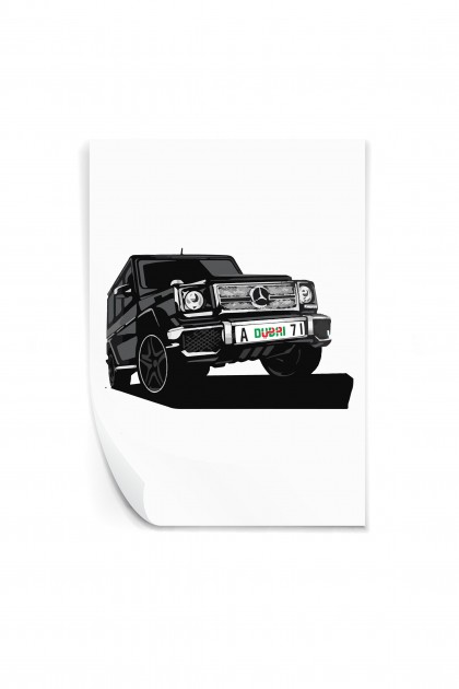 Reusable sticker Mercedes G Class Dubaï