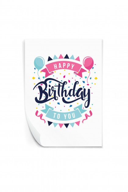 Reusable sticker Happy Birthday to You