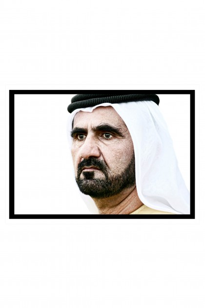 Poster with frame His Highness Sheikh Mohammed By Emmanuel Catteau