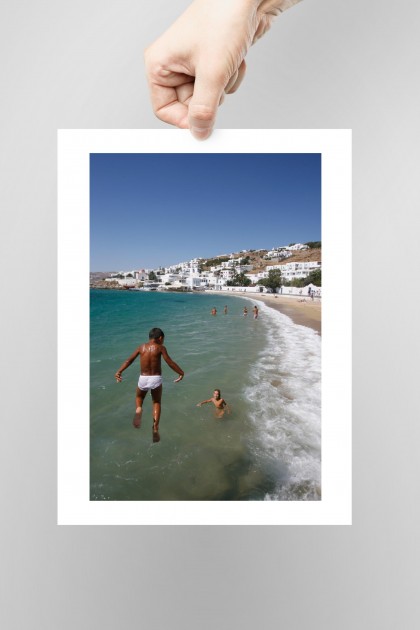 Poster JUMP - Mykonos - Greece By Emmanuel Catteau