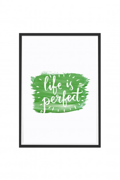 Poster with frame Life Is Perfect