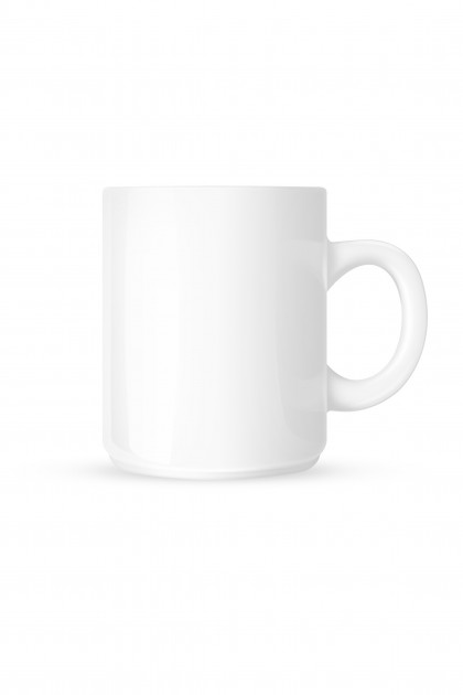 55 AED - White ceramic mug with print