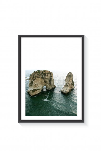 Poster with frame Pigeon Rock - Lebanon By Emmanuel Catteau