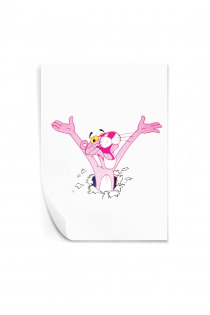 Reusable sticker Pink Panther