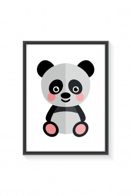 Poster with frame Panda