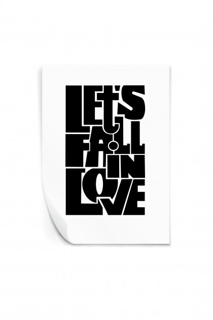 Reusable sticker Let's fall in love