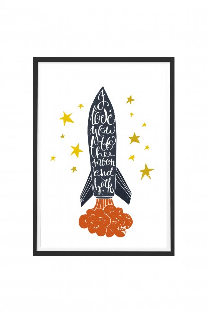 Poster with frame Rocket 