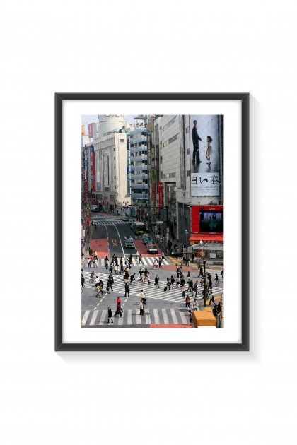 Poster with frame Shibuya Crossing - Tokyo - Japan By Emmanuel Catteau