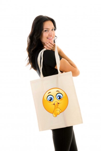 Tote bag Smiley Silence