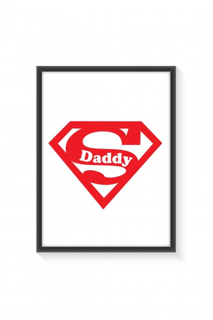 Poster with frame Super Daddy