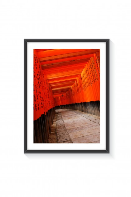 Poster with frame Toris of Fushiminari - Japan By Emmanuel Catteau