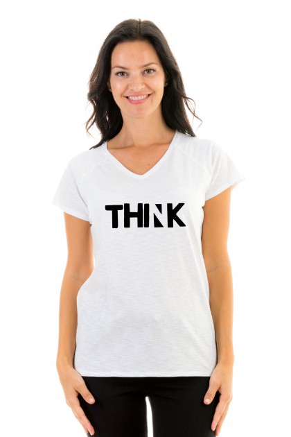 T-shirt v-neck THINK