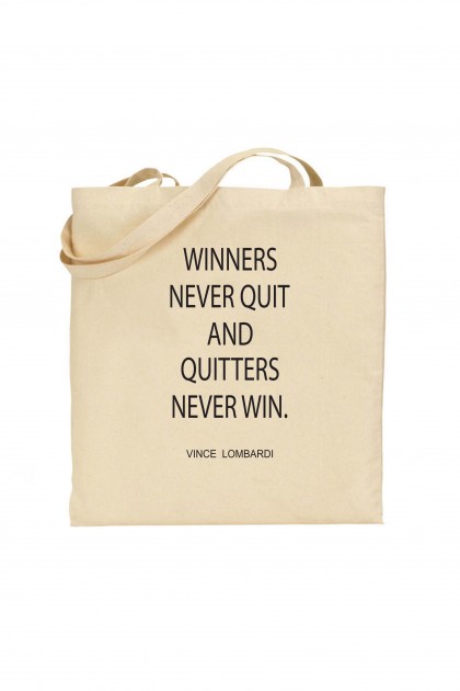 Tote bag Winners Never Quit