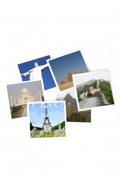 Set of 12 square pictures Wonders Of the World by Emmanuel Catteau