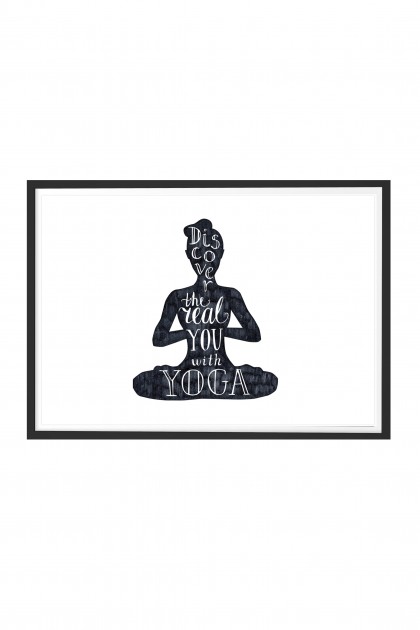 Poster with frame Yoga
