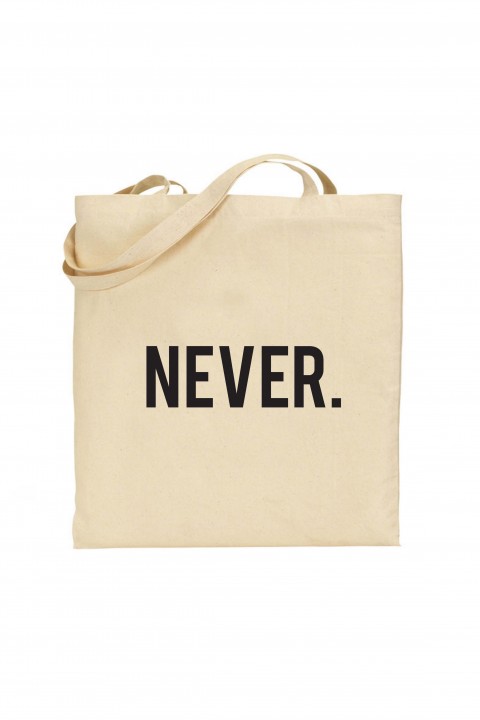 Tote bag NEVER.