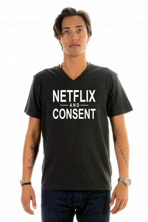 T-shirt v-neck Netflix and consent