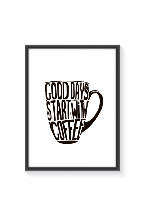 Poster with frame Coffee